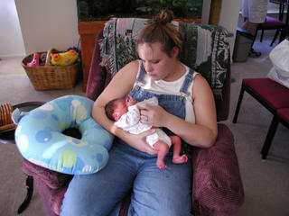 He needed to be eating, but he kept falling asleep.  Definitely got some Hearn genes in him.